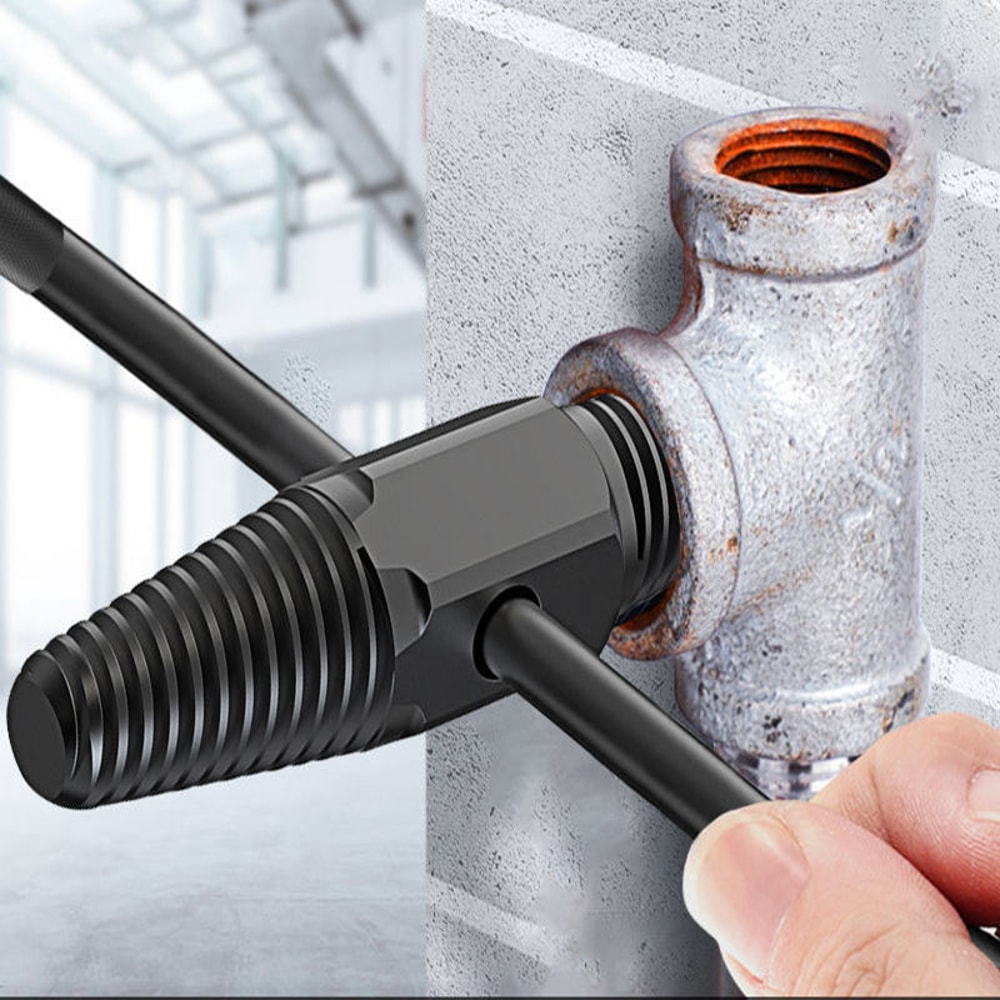Heavy Duty Broken Screw & Pipe Extractor Wrench Set for Faucet Valves, Bolts and Water Pipe Removal