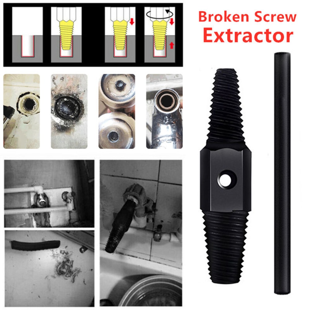 Heavy Duty Broken Screw & Pipe Extractor Wrench Set for Faucet Valves, Bolts and Water Pipe Removal