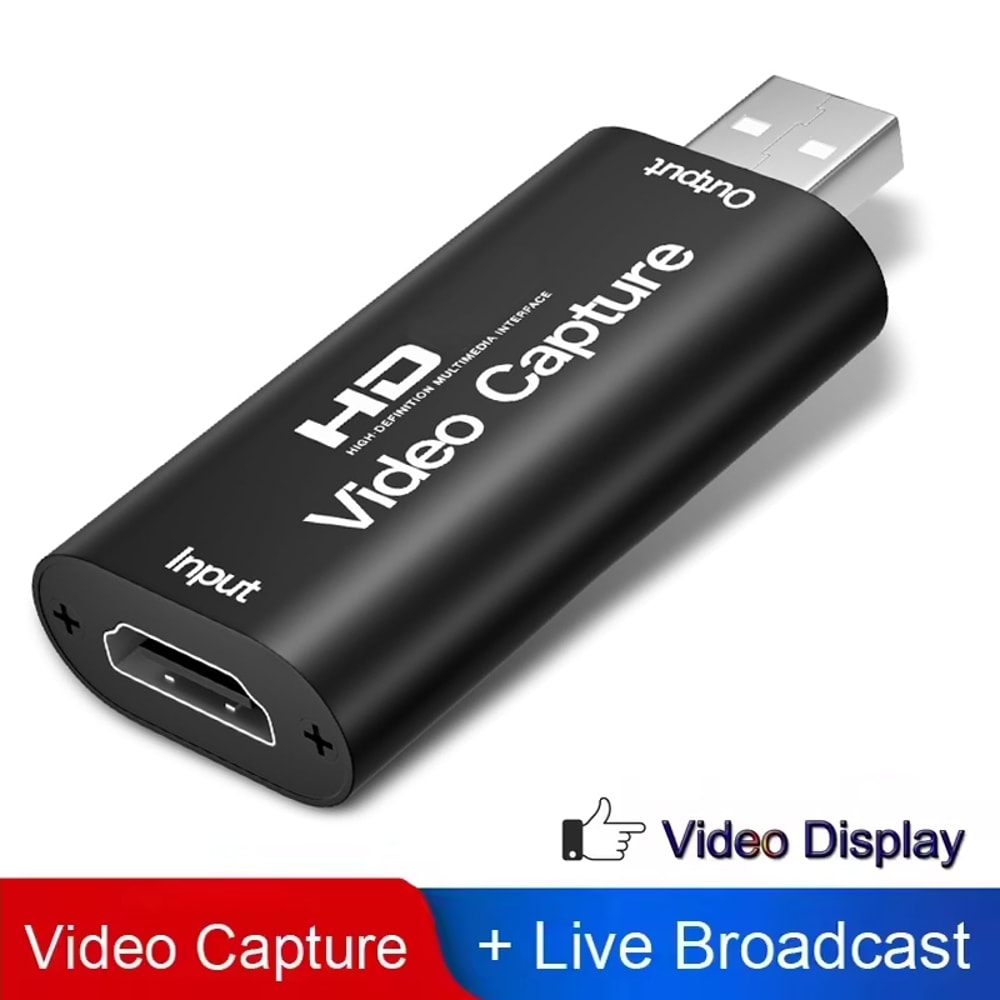 HDMI Capture Card For Streaming Recording USB Video Grabber For Gaming Cameras Live Broadcasts 6
