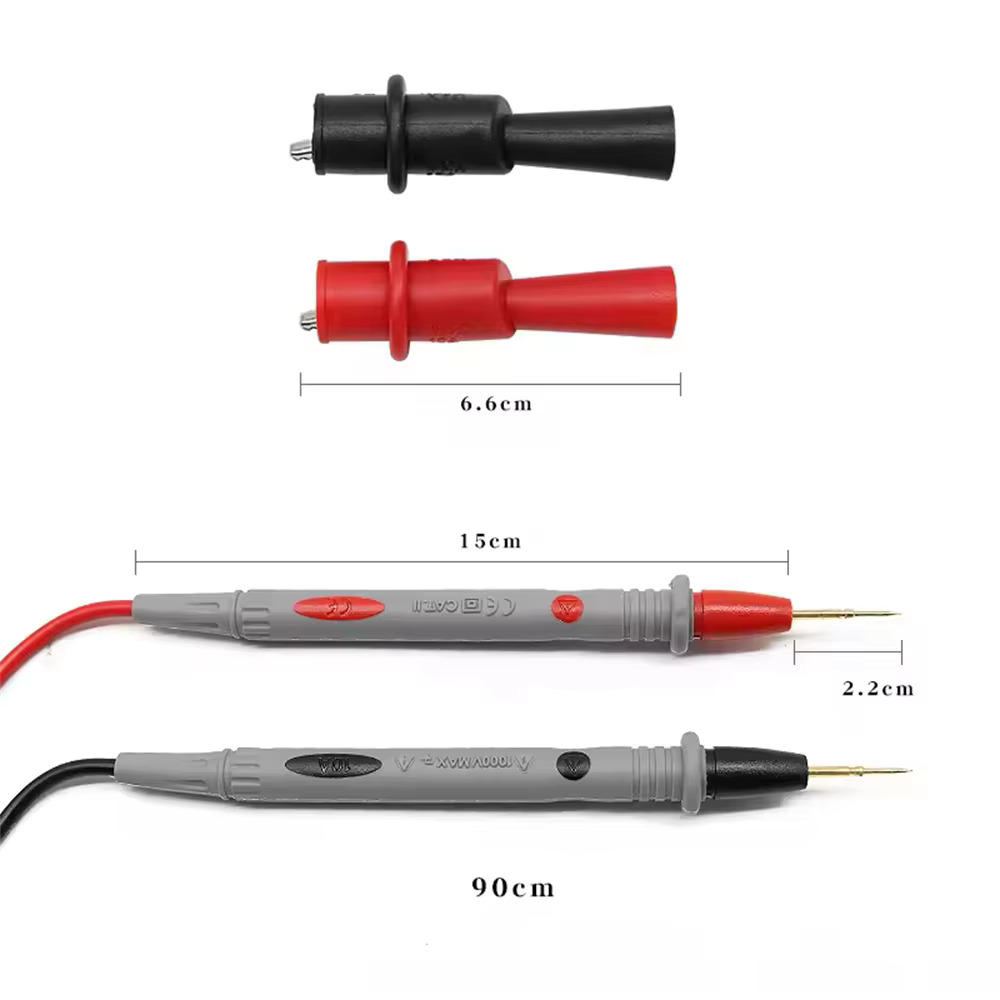 Universal Digital Multimeter Test Leads with Precision Probe Tips