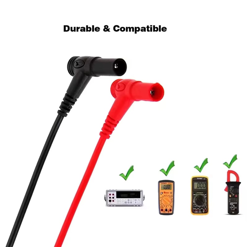 Universal Digital Multimeter Test Leads with Precision Probe Tips