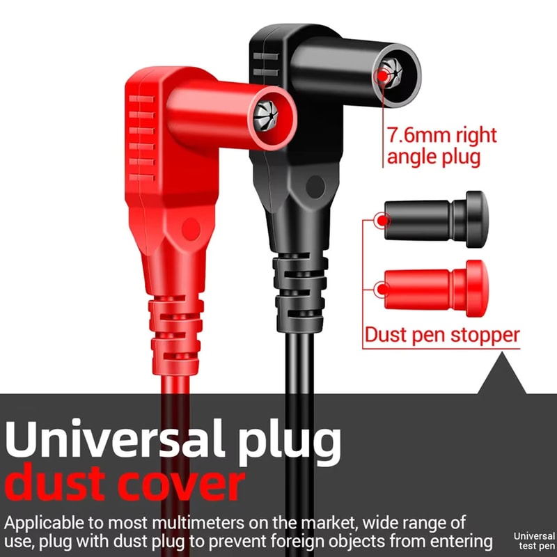 Universal Digital Multimeter Test Leads with Precision Probe Tips