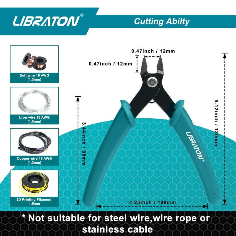 Precision Flush Wire Cutter For Electronics Jewelry Model Kit Crafting 1