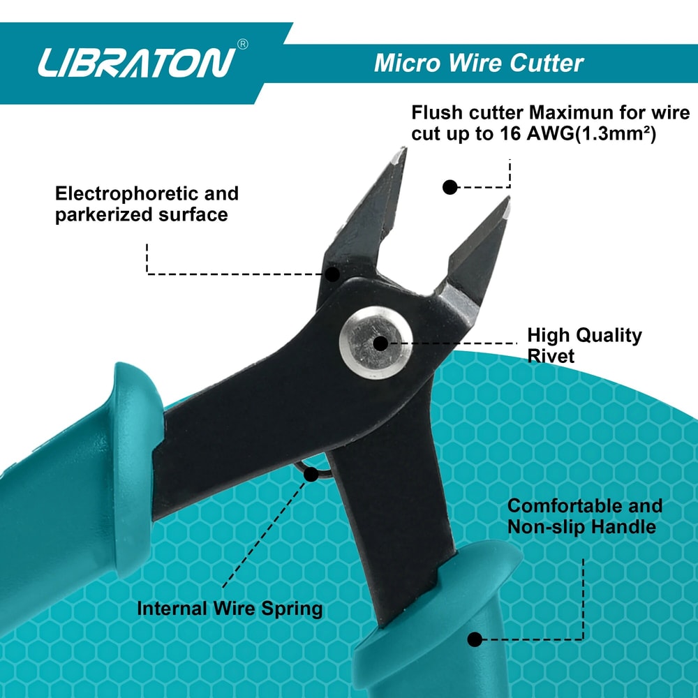 Precision Flush Wire Cutter For Electronics Jewelry Model Kit Crafting 3