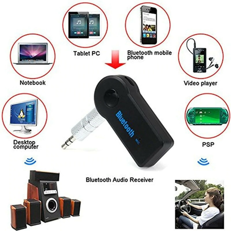 Adapter Wireless Audio Receiver Transmitter For Car Headphones Home Stereo 2