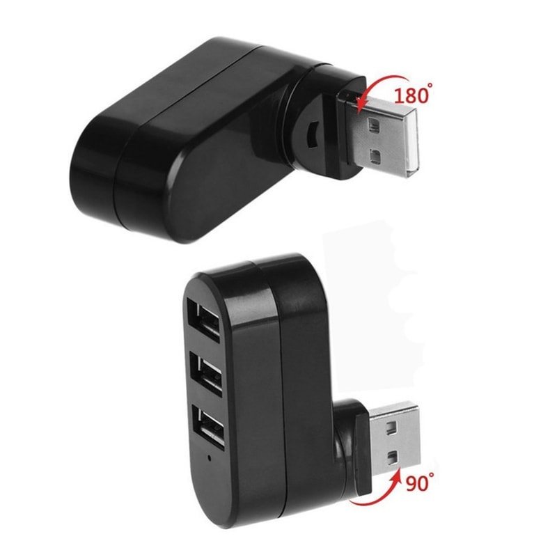 FlexRotate Port USB Hub For Laptop PC High Speed USB Splitter Adapter 5