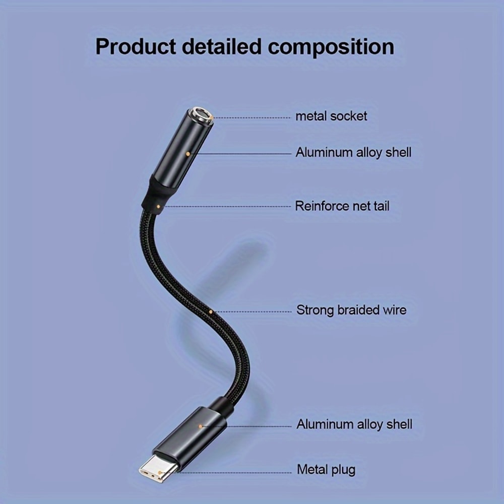 Headphone Adapter Cable For Samsung Xiaomi 4