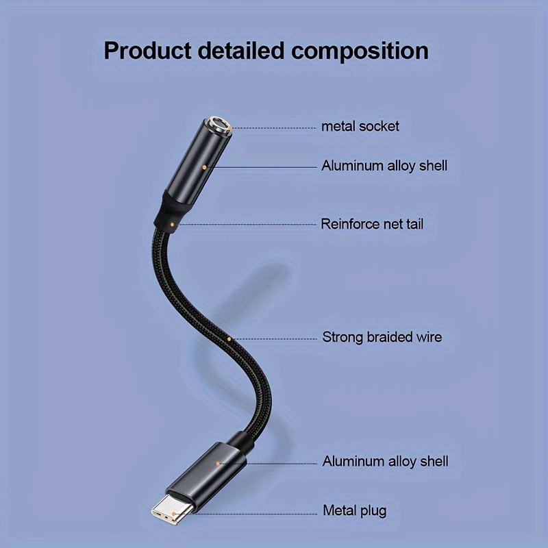 Headphone Adapter Cable For Samsung Xiaomi 4