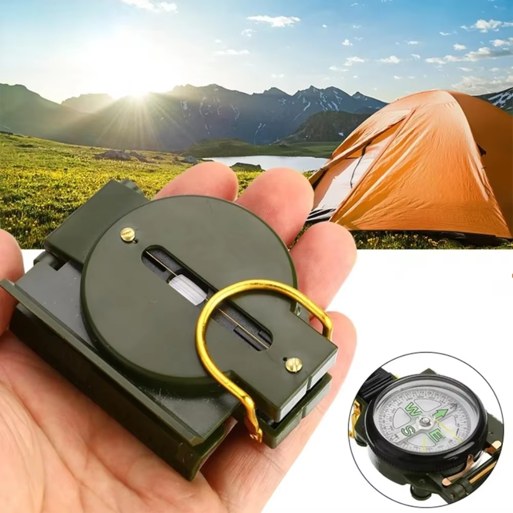 Precision Waterproof Military Lensatic Compass For Hiking Survival Outdoor Navigation 2