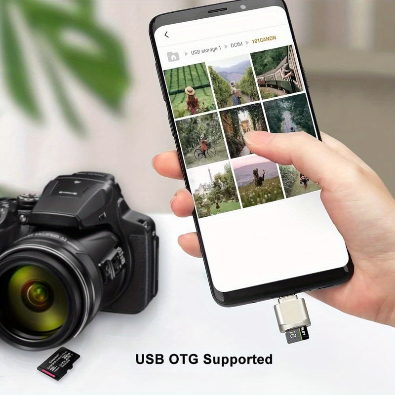 Type C SD TF Card Reader With USB Adapter For IPhone MacBook Samsung Laptops 6
