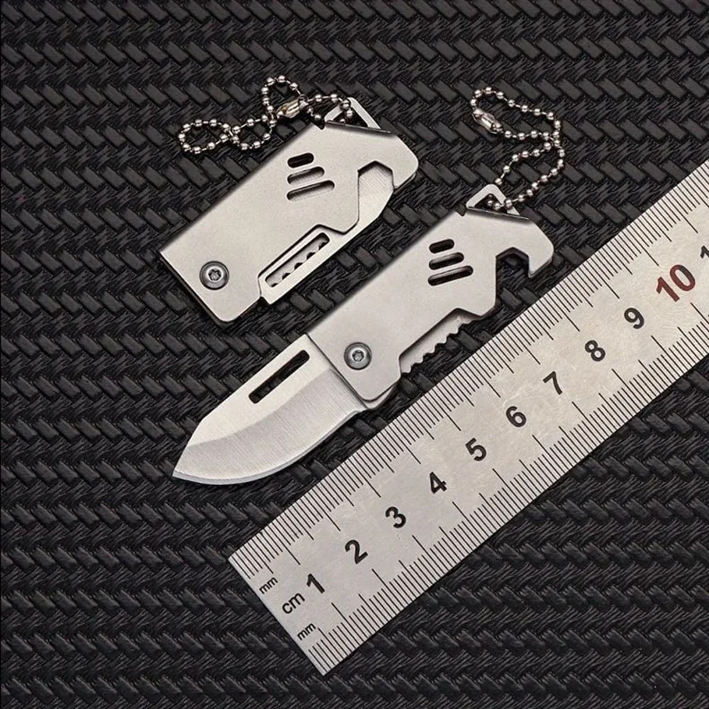 TrailGuard Mini Folding Pocket Knife Keychain Portable EDC Pocket Knife For Camping Everyday Carry 5