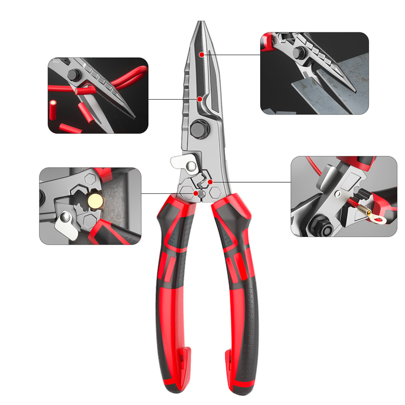 Electrician Scissors Wire Cutter Crimping Tool 3