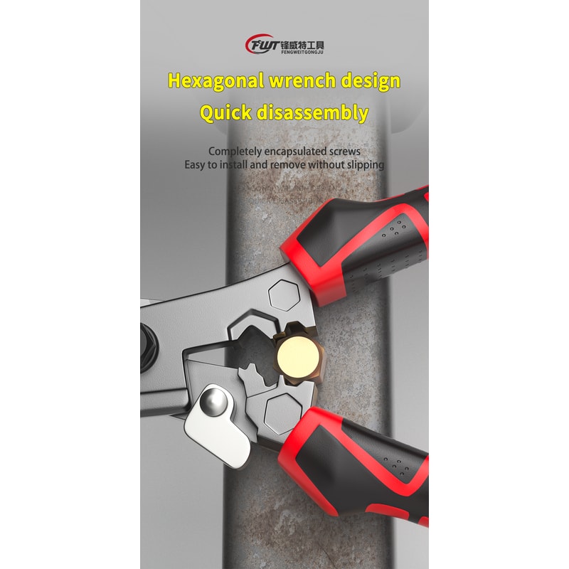 Electrician Scissors Wire Cutter Crimping Tool 4