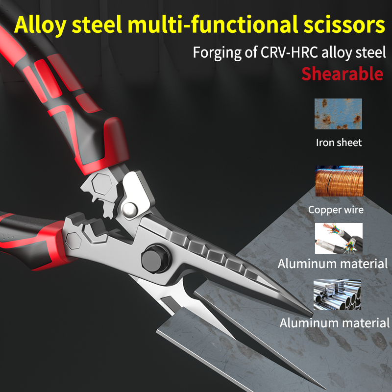 Electrician Scissors Wire Cutter Crimping Tool 6