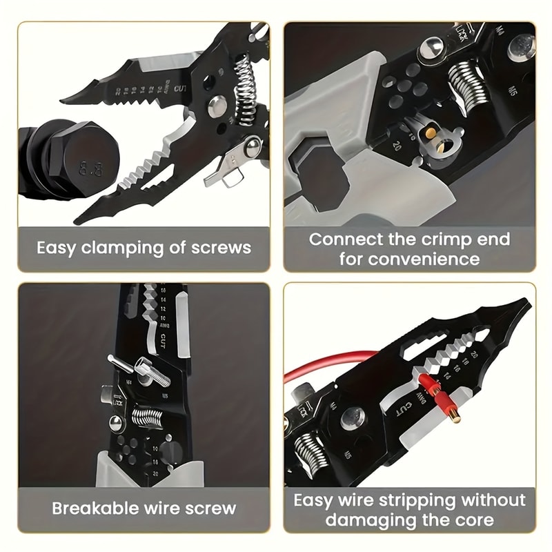 Multifunction Crimping Tool Professional Wire Stripper Hand Tool 4