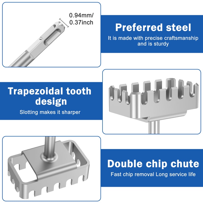Square Hole Opener For SDS Plus Rotary Hammer SDS Plus Square Hole Opener For Fast Electrical Box 3