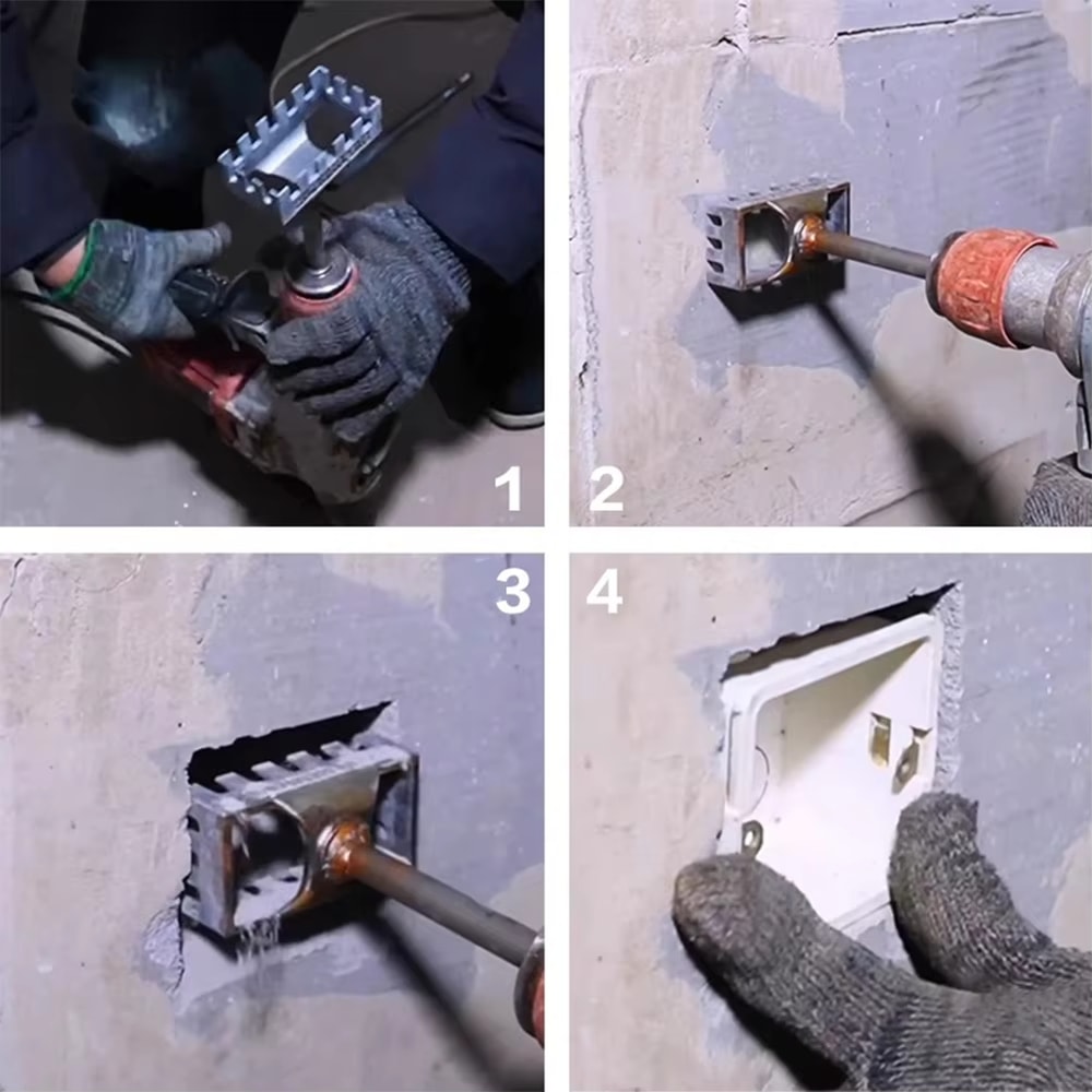 Square Hole Opener For SDS Plus Rotary Hammer SDS Plus Square Hole Opener For Fast Electrical Box 5