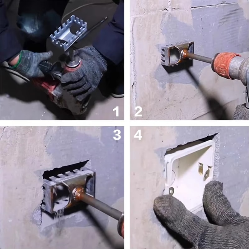 Square Hole Opener For SDS Plus Rotary Hammer SDS Plus Square Hole Opener For Fast Electrical Box 5