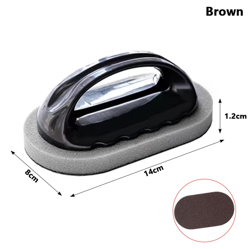 Magic Emery Cleaning Sponge With Handle Rust Remover Sponge For Kitchen Bathroom Deep Cleaning 2