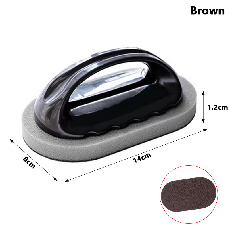 Magic Emery Cleaning Sponge With Handle Rust Remover Sponge For Kitchen Bathroom Deep Cleaning 2