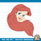 Disney The Little Mermaid Ariel Hair Swirl Big Face Portrait png, digital download, instant .jpg