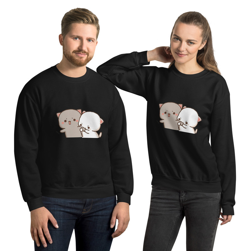 Kawaii Cat Art Unisex Sweatshirt Uplifting And Inspirational Design Cute And Motivational Apparel A 2