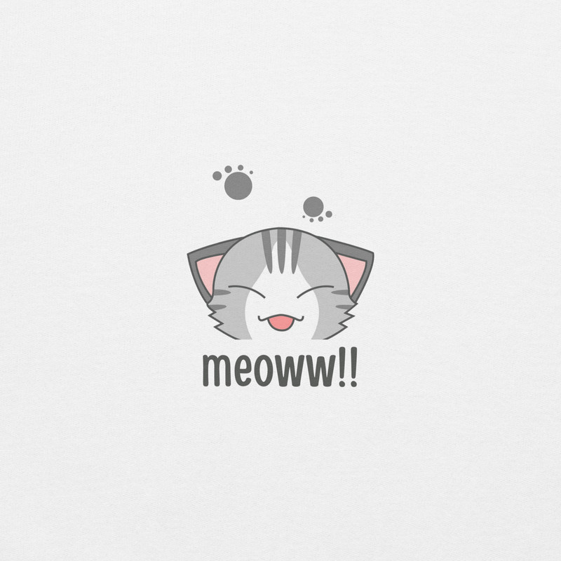 Unisex TShirt  Cute Cat Design Soft  Comfortable Casual Wea 2
