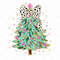 Coquette Glitter Christmas Tree Sublimation Coquette Tree Png Trendy Christmas DTF Girly Trendy Png 0