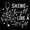 Shine Bright Like A Call Light Sublimation Nurse DTF Nurse Christmas Png Christmas Nurse DTF 0