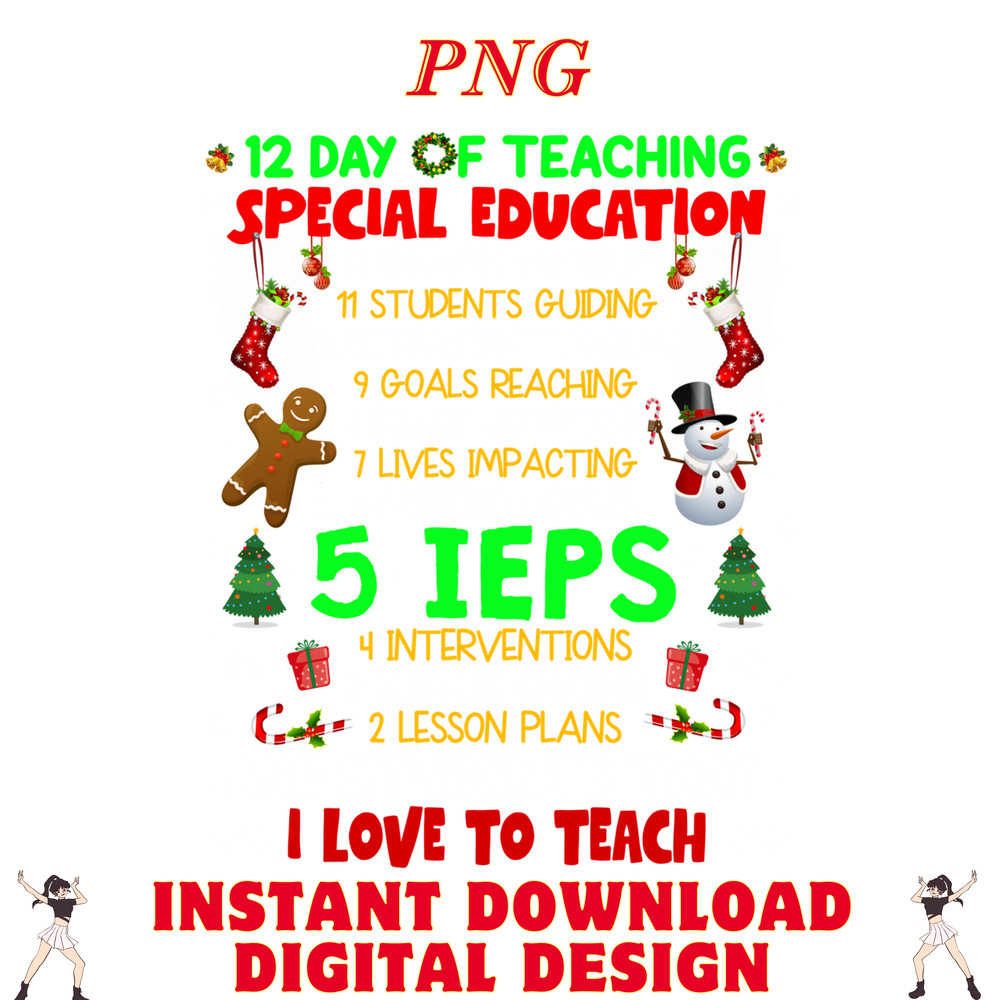 12 Days Of Teaching Special Education IEPS SPED Teacher Xmas 0