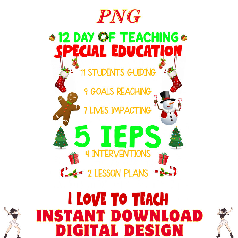 12 Days Of Teaching Special Education IEPS SPED Teacher Xmas 0