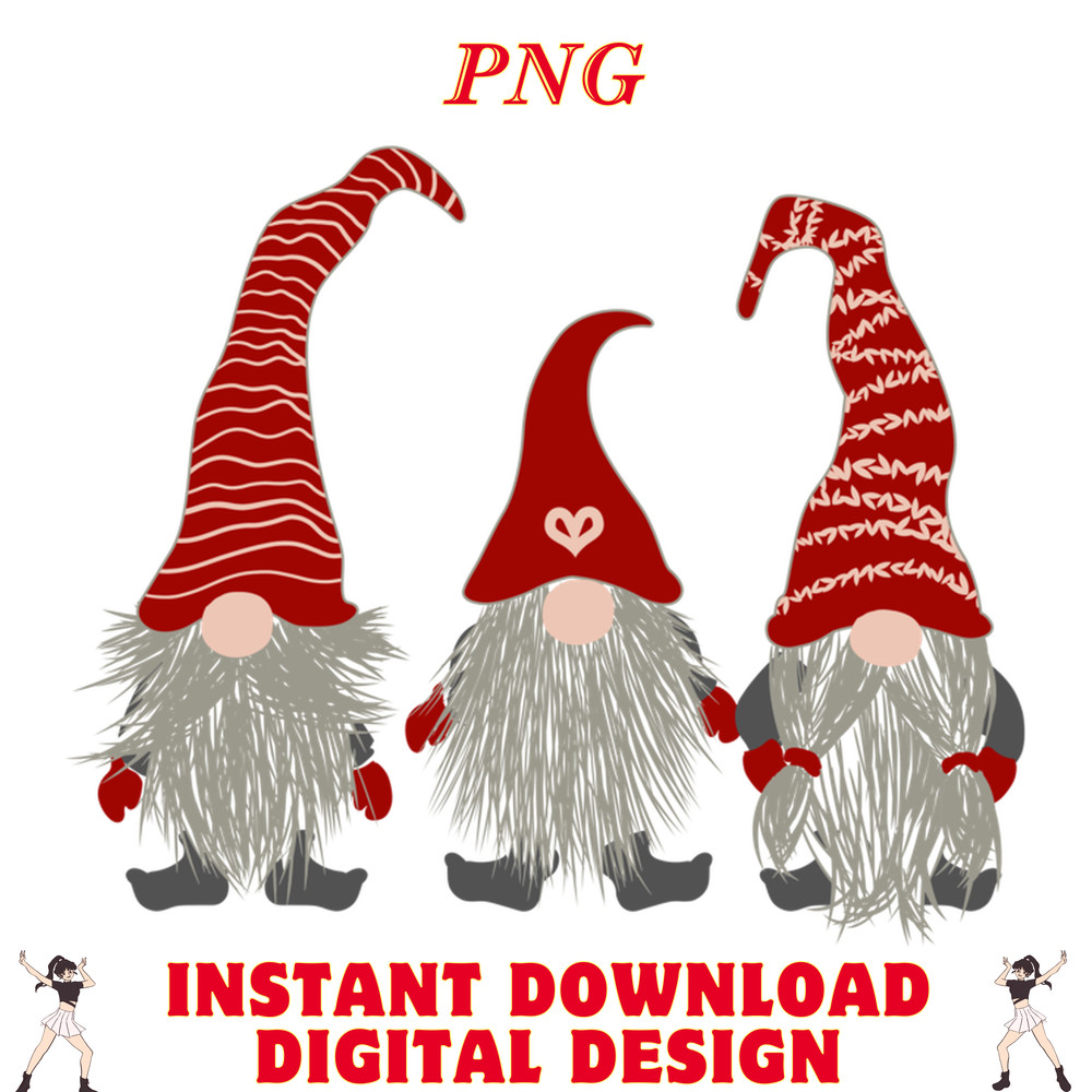 3 Nordic Gnomes Swedish Nisse Tomte Christmas Pajama 0