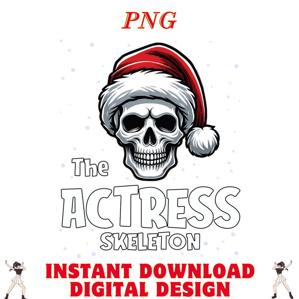 Actress Skeleton Funny Christmas Family Matching 0