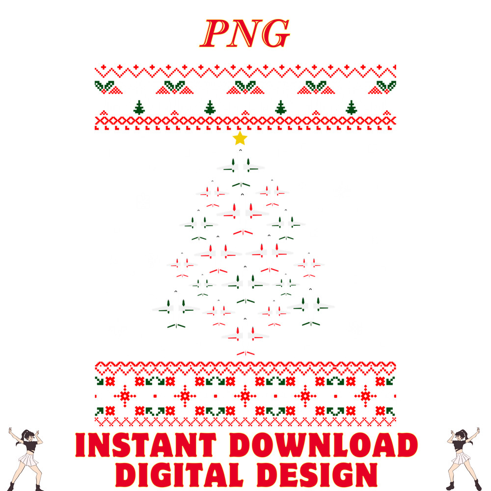 Airplane Christmas Funny Ugly Xmas 0