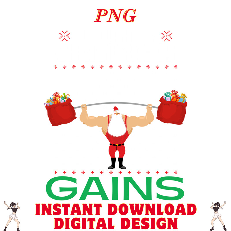All I Want For Christmas Is Gains Funny Ugly Xmas 0