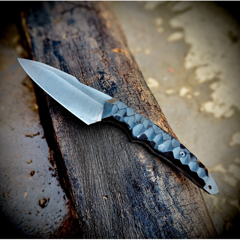 SCK11 Custom Handmade 440C Steel Fighter Hunting Knife With Micarta Sheath Handle And Leather Sheat 2