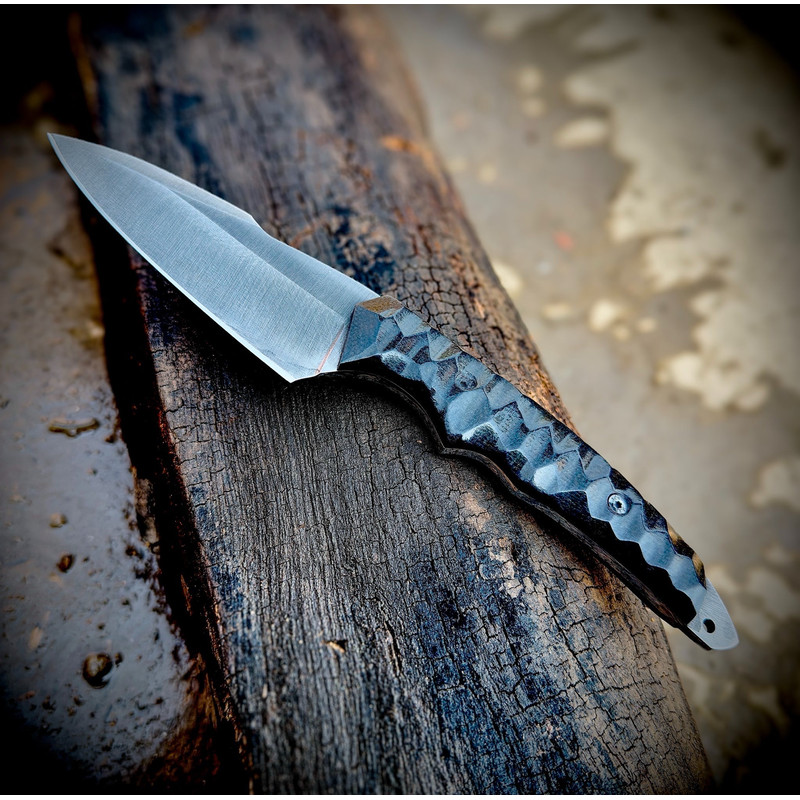 SCK11 Custom Handmade 440C Steel Fighter Hunting Knife With Micarta Sheath Handle And Leather Sheat 3