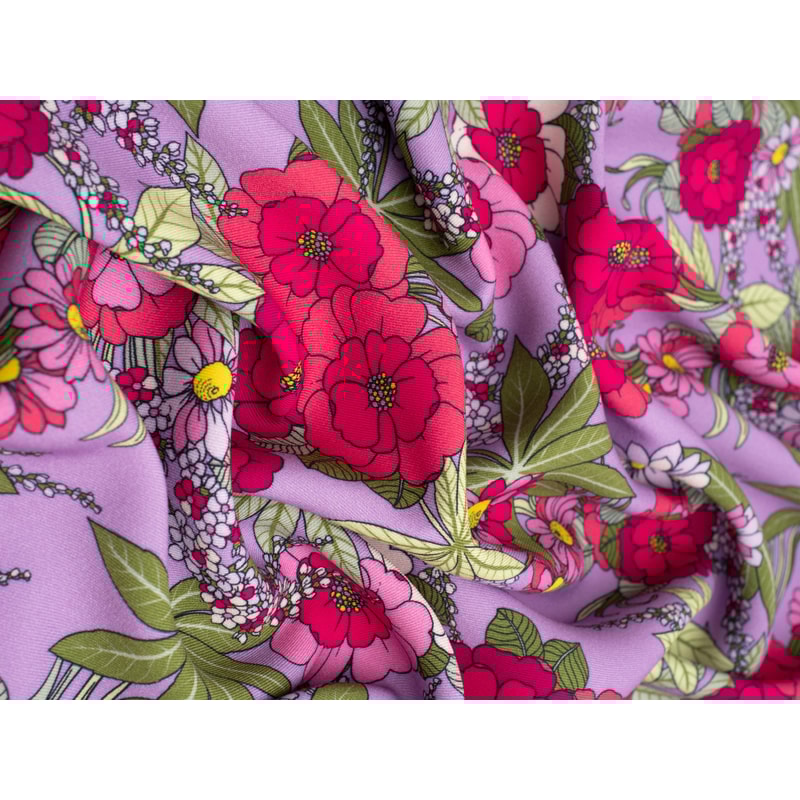 Multi Purpose Heavy Natural Crepe Exports Quality Digital Printed Fabrics 1