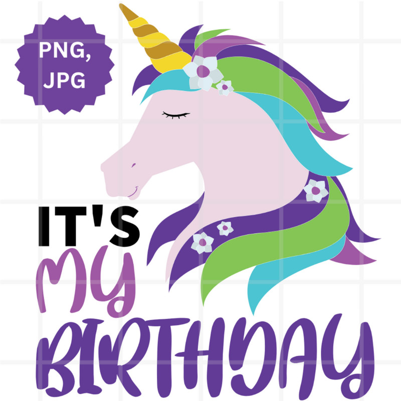 Magical Unicorn Birthday Design Digital Download Party For Decor And Crafts 0