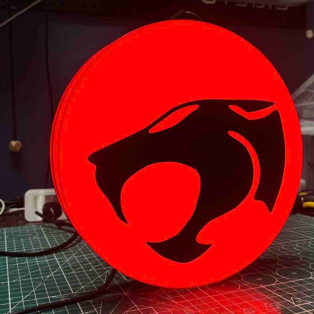 Thundercats Logo Light Box 3D Printed LED Lamp Neon Sign For Man Cave Game Room Decor Display 0