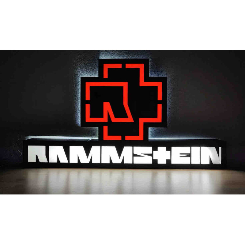 Rammstein Band Light Box 3D Printed LED Lamp Neon Sign For Man Cave Game Room Decor Display 0