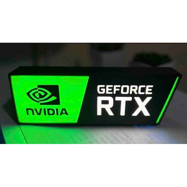 Geforce Led Nvidia RTX Logo Light Box 3D Printed LED Lamp Neon Sign For | Inspire ...