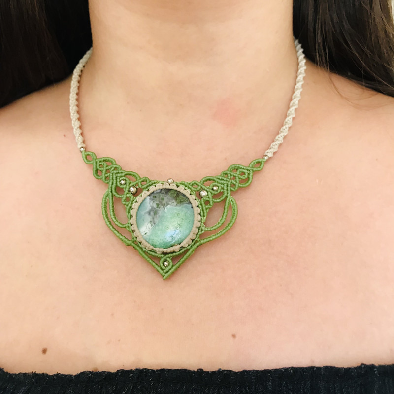 Chrysoprase Gemstone Necklace 1