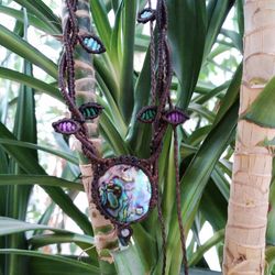 abalone shell ivy necklace