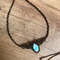 Turquoise Minimal Macrame Necklace 2