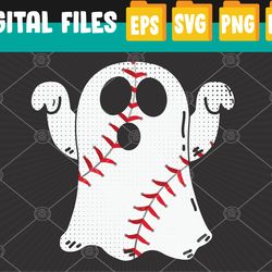 baseball ghost baseball lover halloween costume svg, eps, png, dxf, digital download