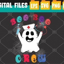 funny ghost ems emt paramedic nurse halloween boo boo crew svg, eps, png, dxf, digital download