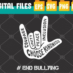 unity day 2023, anti bullying love sign end bullying, orange svg, eps, png, dxf, digital download