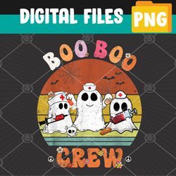 boo boo crew nurse ghost funny halloween costume matching svg, eps, png, dxf, digital download