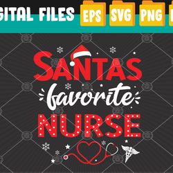santa favorite nurse for christmas in hospital svg, svg, eps, png, dxf, digital download